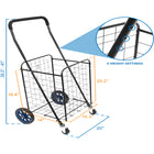 Mount-It! - Petit chariot de courses à roulettes - noir-Conception légère et robuste pouvant supporter jusqu'à 30 kg pour un poids de seulement 3,9 kg
