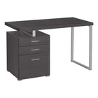 Monarch Specialties - 7426 Bureau 48 po L - Gris Orientation Gauche Ou Droite-Un bureau d'ordinateur moderne de 48 pouces de long dans un style moderne, avec une configuration réversible pour une installation à gauche ou à droite, parfait pour créer un espace de travail fonctionnel dans votre bureau à domicile.