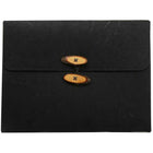 JAM Paper - Portfolio avec fermeture à bouton et cordon - 9 x 11 3/4 x 5/8 - Rainforest Black-Portefeuille noir Rainforest avec fermeture à bouton et à ficelle