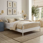 Modway - Arlette Grandeur nature Bois Cadre de lit de broche - Blanc-Tête de lit à fuseau et pied de lit