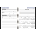 AT-A-GLANCE - Agenda hebdomadaire 2026 - 8 3/4 po H x 6 7/8 po l - noir - anglais-Couverture en similicuir noir
