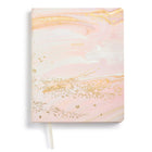 Eccolo - Journal format bureau – 8 po x 10 po – Marbre rose-Couverture rigide marbre rose et or avec accents métallisés pour un style raffiné