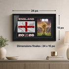 Frameworth - Coupe du Monde FIFA 2026 Officielle Angleterre Cadre Drapeau et Trophée - 15 po x 24 po-7