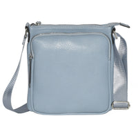 Nicci - Sac à bandoulière pour femme avec poche avant zippée - Bleu -Entrée zippée sur le dessus