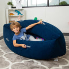 Bouncyband - Coussin sensoriel confortable Peapod, 48 po, de 3 à 6 ans, jusqu'à 4 pieds de haut, bleu-Livré avec une pompe électrique, il est donc rapide, facile et amusant à gonfler