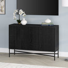Hudson&Canal - Buffet Brighton 48" de largeur - Grain noir-Dimensions du produit : 14" L x 47,5" l x 32" H