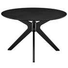 Modway - Crossroads Rond 47 po Bois Table à manger, Noir-Table de cuisine en bois