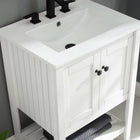 Modway - Prestige 24" Vanette de salle de bain - Blanc blanc-Plateau en céramique intégré