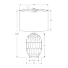 Monarch Specialties - Luminaire - 22 po H Lampe De Table - Céramique Bleue - Abat-Jour Ivoire / Crème - Contemporain - Moderne-Fabriquée de manière durable avec une base en céramique de haute qualité en forme de vase bleu et blanc, cette lampe décorative n'est pas seulement à la mode, elle est également assortie d'une garantie limitée de 2 ans contre tout défaut, ce qui lui confère une grande tranquillité d'esprit en même temps qu'une esthétique époustouflante