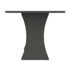 Manhattan Comfort - Table à manger Coney 135 cm style mid-century moderne - Gris-Cadre en MDF Mix avec finition peinte et base en H avec pieds en métal réglables
