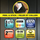 Bell + Howell - Bionic Flood Light ASON TV 108 Lumières solaires à DEL avec détecteur de mouvement-Durable et résistant aux intempéries - plus de soucis à laisser ces lumières à l’extérieur car ces produits sont des lampes de sécurité résistantes aux intempéries