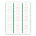 Geographics - Étiquettes D'adresseà bordure vert - 90 Pqt-Blanc avec feuille vert