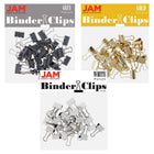 JAM Paper - Assortiment de pinces à baguette colourées - très petites - 3/5 po (15 mm) - couleurs professionnelles assorties - 90 pinces/paquet-Couleurs professionnelles assorties (Blanc, Or, Gris)