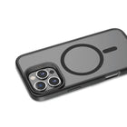 TUFF8 - iPhone 16 Pro Max -  GlideGuard Mag Rugged Case - Noir fumé-Protection de l'écran et de l'appareil photo : Conçu avec un rebord surélevé pour l'objectif et le cadre de l'écran afin de protéger l'appareil photo, le flash et l'écran contre les rayures lorsqu'ils sont placés face vers le bas.
