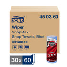 Tork - Advanced ShopMax Rouleau d'essuie-glace à 1 pli - Bleu - Paquet de 30-Durable et solide pour les tâches d'essuyage intensives, tout en étant doux à utiliser sur les mains et le visage