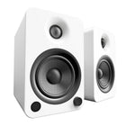 Kanto – Haut-parleurs étagères amplifiés YU4 avec Bluetooth et pré-ampli phono, blanc mat-La technologie Bluetooth avec Qualcomm aptX vous permet de profiter d'une diffusion de qualité supérieure depuis la paume de votre main
