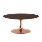 Modway - Lippa Rond de 36 po Bois Table basse - Noyer rose cerisier-Table basse moderne