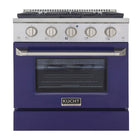 Kucht - 30 po Série KNG Cuisinière Pro Style au gaz propane - Acier inoxydable/Bleu-Cuisez et pâtissez comme un pro grâce au four à convection extra-grand offrant une capacité de 4,2 pi³, une configuration à cinq grilles et une vaste fenêtre d’observation