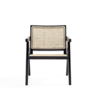 Manhattan Comfort - Hamlet fauteuil d’appoint style industriel chic 22,64" - noir et cannage naturel - lot de 2-Siège en canne naturelle