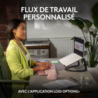 Logitech - Wave Keys clavier ergonomique sans fil - Rose-Si les heures de travail vous plombent, prenez de la hauteur: pour une expérience confortable, associez votre clavier ergonomique Wave Keys à la souris ergonomique verticale Lift 