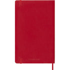 Moleskine - 2025 Agenda hebdomadaire à grande couverture souple - 5" x 8.25" - Rouge écarlate-Pochette Intérieure À Soufflet Assortie