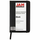JAM Paper - Petit carnet à couverture rigide avec élastique - 100 feuilles lignées - 3 3/4" x 5 5/8" - Noir-Taille : Petit (3,75 x 5,63 pouces) | Se glisse facilement dans les sacs, sacs à dos et porte-documents.