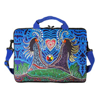 Oscardo - Sac pour ordinateur portable Breath of Life de Leah Dorion pour ordinateurs portables de 17 po-Présente des œuvres d’art autochtones authentiques créées par des artistes des Premières Nations, inuits et métis de partout au Canada