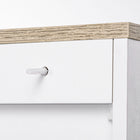HOMCOM - Armoire de rangement 23,6 po L avec doubles portes - blanc-Conception anti-basculement pour aider à prévenir tout renversement 