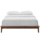 Modway - Lodge Bois Cadre complet de plate-forme, Noyer-Remplacement du sommier