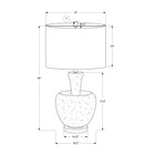 Monarch Specialties - Luminaire - 26 po H Lampe De Table - Verre Argent - Abat-Jour Ivoire / Crème - Contemporain - Moderne-Contrôlez sans effort votre éclairage grâce à l'interrupteur à bouton rotatif facile à utiliser, qui fonctionne avec une ampoule standard de 100 W (non incluse), qu'elle soit placée sur une table de bout ou d'appoint, sur une console ou sur une table de nuit