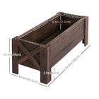 Outsunny - jardinière surélevée 3,3 x 1,2 x 1,2 pi pour jardin-Construction en bois massif avec traitement de peinture pour une utilisation durable 