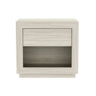 Manhattan Comfort - Table de nuit contemporaine Soren 26" à 1 tiroir - Chêne blanchi-Conçu avec un stratifié à grain de bois de haute qualité, offrant l'apparence du bois naturel avec une durabilité accrue
