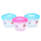 Danawares Dreamworks Gabby's Dollhouse Snack Containers 3-Piece Set-Each container holds up to 140 ml of snacks, such as fruits, nuts, crackers or candy. Also, perfect for keeping salad dressings separate until your child is ready to eat