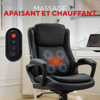 Staples - Fauteuil de bureau de massage - noir-Coussin de siège confortable en couches de mousse