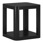 Hudson&Canal - Table d'appoint carrée Stellan 20 po de largeur - Grain noir-Un design contemporain moderne pour votre salon, votre bureau et plus encore