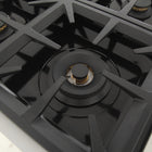 Kucht - 36 po Série KFX-X Cuisinière Pro Style au gaz propane - Acier inoxydable/Blanc-Brûleur rocket power de 21 000 btu pour un saisissage rapide