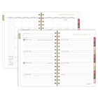 AT-A-GLANCE - Agenda hebdomadaire/mensuel BADGE floral 2027 - 8 1/2 po H x 5 1/2 po l - multicolore - bilingue-13 mois de planification hebdomadaire/mensuelle
