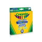 Marqueurs lavables à trait large ultra-propres Crayola, ensemble de 10-Les marqueurs à trait large ont une pointe conique qui permet aux enfants de colorier des lignes épaisses ou de dessiner des lignes fines