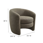 Modway - Affinity Rembourré Tissu Boucle Fauteuil à dossier incurvé - Caillou-Conception du dos du canon