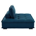 Modway - Saunter Touffe Tissu Chaise sans accoudoir - Azure-Système de soutien à ressort sinueux