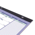Blueline - 2026 Calendrier sous-main mensuel Perforation à 3 trous - 11 po x 8-1/2 po - Bilingue-Un mois par feuille avec un bloc par jour 