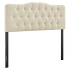Modway - Annabel Mélange de lin premium Tête de lit complète, Lin-Sellerie premium en mélange de lin