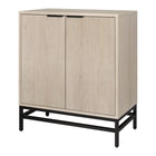 Hudson&Canal - Meuble d'appoint Montello de 71 cm de largeur, , blanc aulne-La capacité de poids supérieure est de 45 lb, l'étagère du milieu peut supporter 25 lb, tandis que l'étagère inférieure peut supporter 35 lb