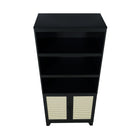 Manhattan Comfort - Sheridan 31,49 po Bibliothèque Armoire Style Mid-Century Moderne - Noir-Assemblage à domicile requis Tout le matériel inclus