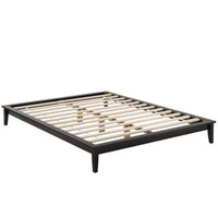 Modway - Lodge Bois Cadre de lit plateforme Queen, Cappuccino-Cadre de plate-forme en bois massif