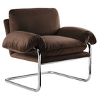 Modway - Ansel Performance Velvet Chaise d’accent - Marron chocolat-Sellerie en velours résistante aux taches