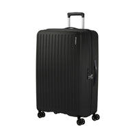 American Tourister - Rejoy Spinner Grand - noir réel-Fabriqué à 100 % en polypropylène, offrant une durabilité extrême avec une texture qui réduit la visibilité des égratignures
