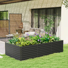 Outsunny - jardinière surélevée galvanisée - 8 pi x 4 pi x 2 pi - gris foncé-Convient à la culture des herbes, des fleurs et des légumes 