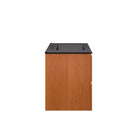 Modway - Scenic Fixation murale de 30" Vanette de salle de bain - Cerise noire-Bassin d’évier en céramique