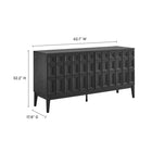 Modway - Samos 62" Buffet - Noir-Panneaux en grille rectangulaire